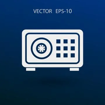 Flat icon of safe. vector illustration Stock Illustration
