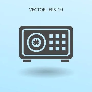 Flat icon of safe. vector illustration Stock Illustration