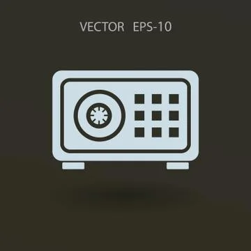Flat icon of safe. vector illustration Stock Illustration