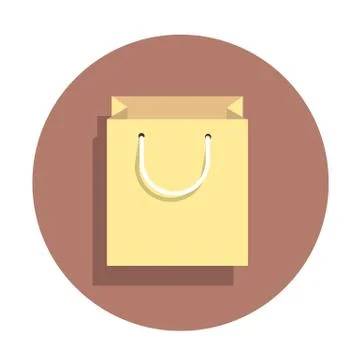 Flat icon shopping bag Stock Illustration