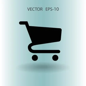 Flat icon of shopping chart. vector illustration Stock Illustration