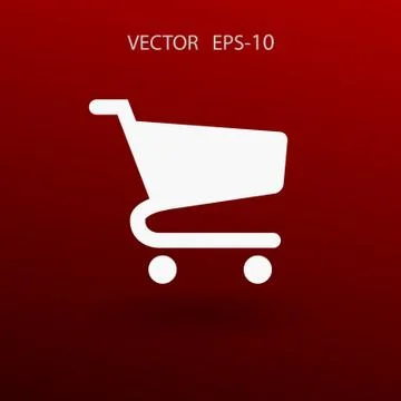 Flat icon of shopping chart. vector illustration Stock Illustration