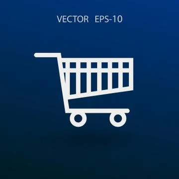 Flat icon of shopping chart. vector illustration Illustrazione stock