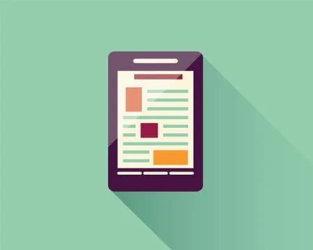Flat icon smart phone, electronic device, responsive web design, infographic イラスト素材