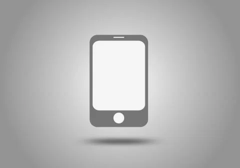 Flat icon of smartphone. Stock Illustration