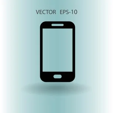 Flat icon of smartphone. vector illustration Stock Illustration