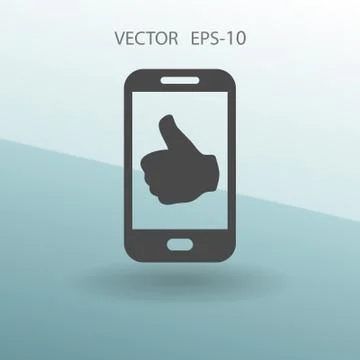 Flat icon of smartphone. vector illustration Stock Illustration