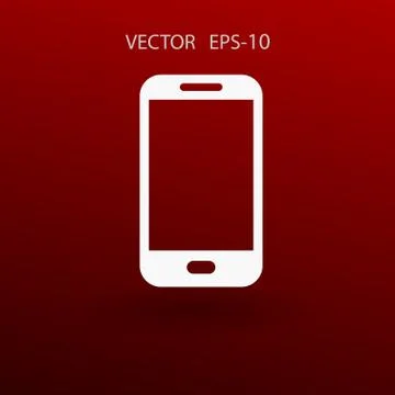 Flat icon of smartphone. vector illustration Stock Illustration