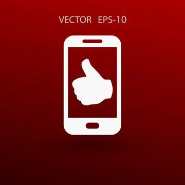 Flat icon of smartphone. vector illustration Stock Illustration