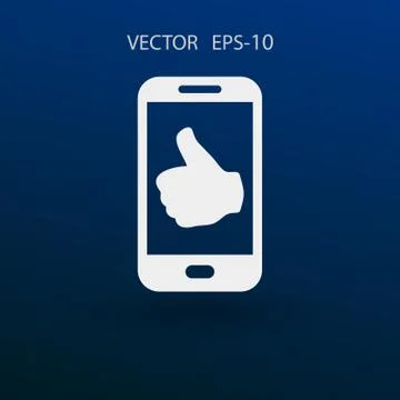 Flat icon of smartphone. vector illustration Stock Illustration