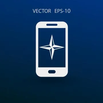 Flat icon of smartphone. vector illustration Stock Illustration