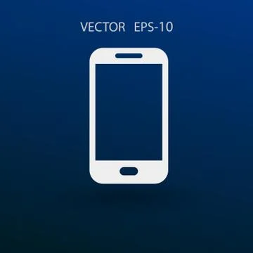 Flat icon of smartphone. vector illustration Stock Illustration