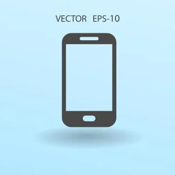 Flat icon of smartphone. vector illustration Stock Illustration