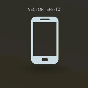 Flat icon of smartphone. vector illustration Stock Illustration