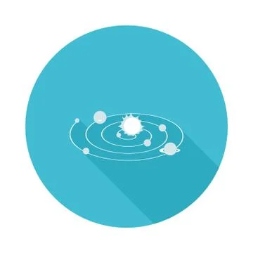 Flat icon solar system Stock Illustration