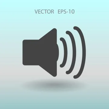 Flat icon of speaker. vector illustration Stock Illustration