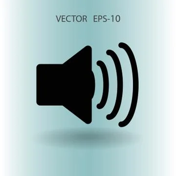 Flat icon of speaker. vector illustration Stock Illustration