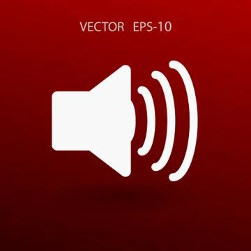 Flat icon of speaker. vector illustration Stock Illustration