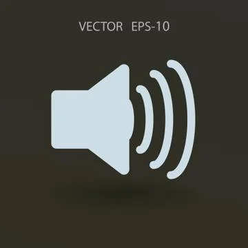 Flat icon of speaker. vector illustration Stock Illustration