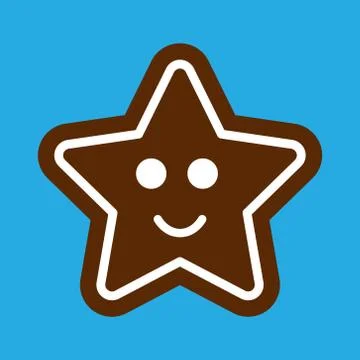 Flat icon on stylish background Gingerbread Christmas Stock Illustration