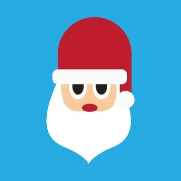 Flat icon on stylish background Santa Claus Stock Illustration