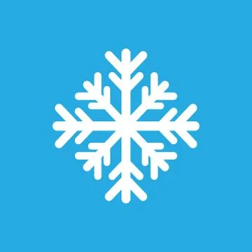 Flat icon on stylish background winter snowflake Stock Illustration