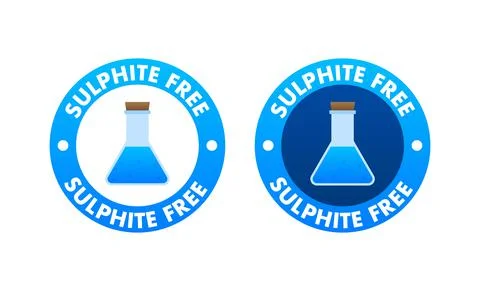 Flat icon with sulphite free. Vector design. Ilustración de archivo