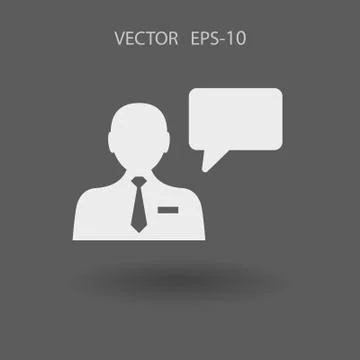 Flat icon of support. vector illustration Stock Illustration