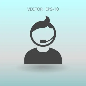 Flat icon of support. vector illustration Illustrazione stock