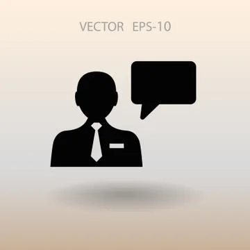 Flat icon of support. vector illustration Stock Illustration