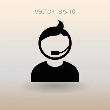 Flat icon of support. vector illustration Stock Illustration