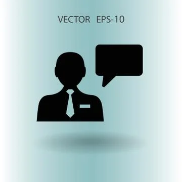 Flat icon of support. vector illustration Stock Illustration