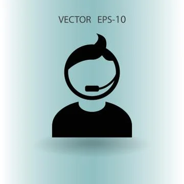Flat icon of support. vector illustration Stock Illustration