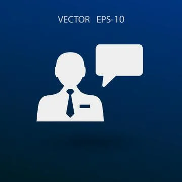 Flat icon of support. vector illustration Stock Illustration