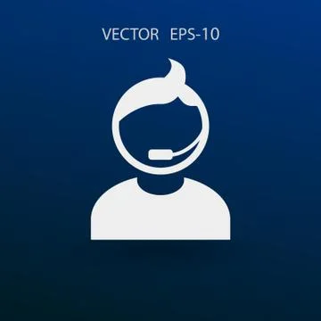 Flat icon of support. vector illustration Stock Illustration