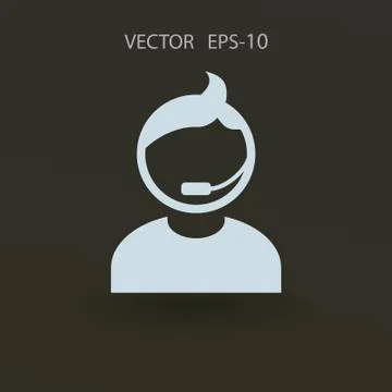 Flat icon of support. vector illustration Stock Illustration