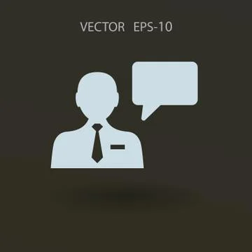 Flat icon of support. vector illustration Stock Illustration