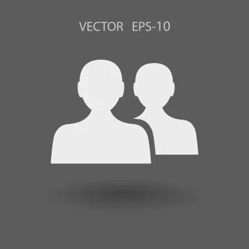 Flat icon of team work. vector illustration Stock Illustration