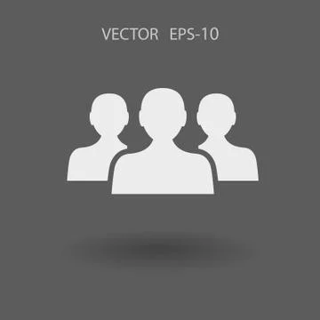 Flat icon of team work. vector illustration Stock Illustration