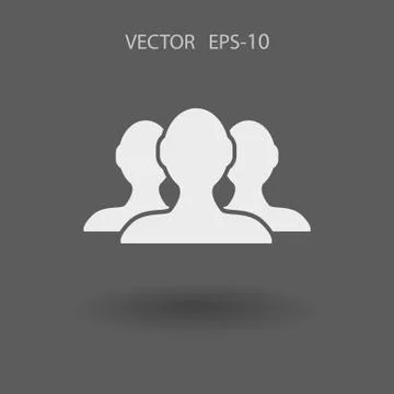 Flat icon of team work. vector illustration Stock Illustration