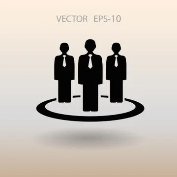 Flat icon of team work. vector illustration 스톡 일러스트