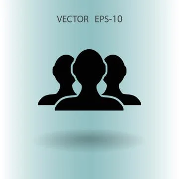 Flat icon of team work. vector illustration Stock Illustration