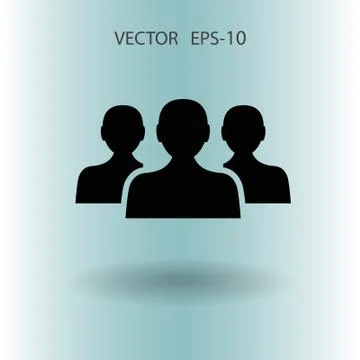 Flat icon of team work. vector illustration Stock Illustration