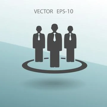 Flat icon of team work. vector illustration Stock Illustration