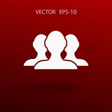 Flat icon of team work. vector illustration Stock Illustration