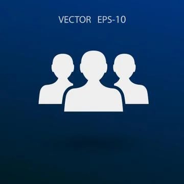 Flat icon of team work. vector illustration Stock Illustration