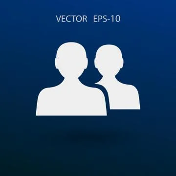 Flat icon of team work. vector illustration Stock Illustration