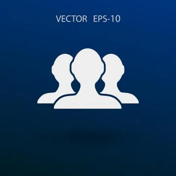 Flat icon of team work. vector illustration Stock Illustration