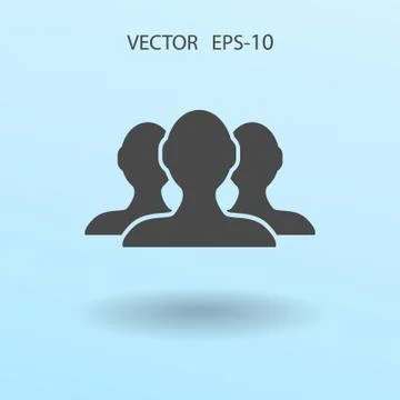 Flat icon of team work. vector illustration Stock Illustration