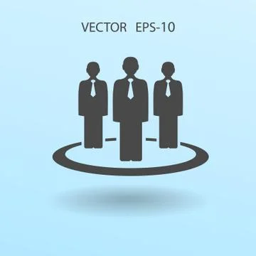 Flat icon of team work. vector illustration Stock Illustration